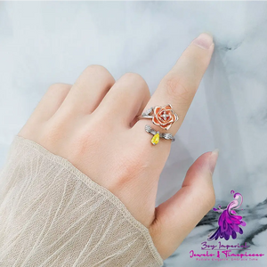 Creative Rotating Flower Ring