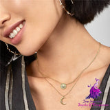 Crescent Zircon Necklace