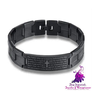 Cross Bible Stainless Steel Bracelet