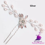 Handmade Pearl Crystal Wedding Hairpin