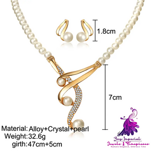 Personality Pearl Clavicle Necklace Set