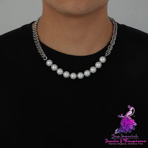 Cross-border Reflective Pearl Stainless Steel Pendant