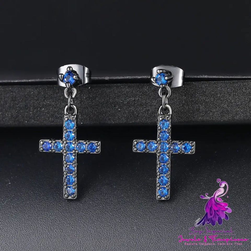 Cross Gold-plated Earrings