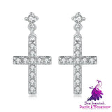 Cross Gold-plated Earrings