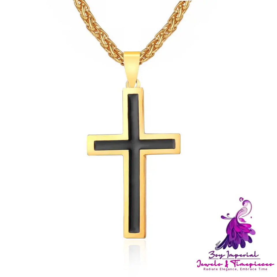 Gold and Silver Cross Necklace