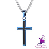 Gold and Silver Cross Necklace