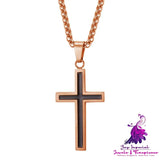 Gold and Silver Cross Necklace