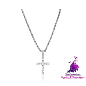 Zircon Cross Necklace