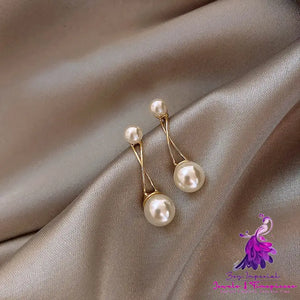 Cross Pearl Electroplated Earrings