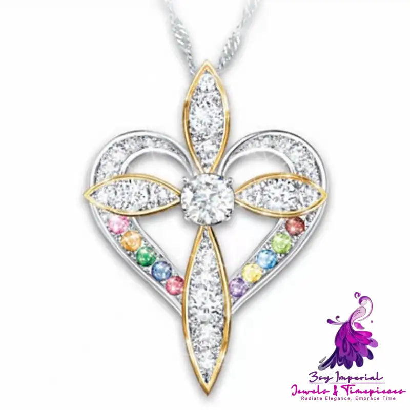 Love Heart Cross Pendant