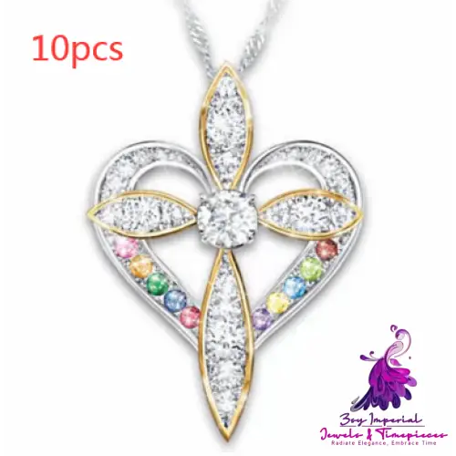 Love Heart Cross Pendant