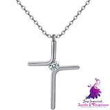 New Simple Titanium Steel Cross Pendant