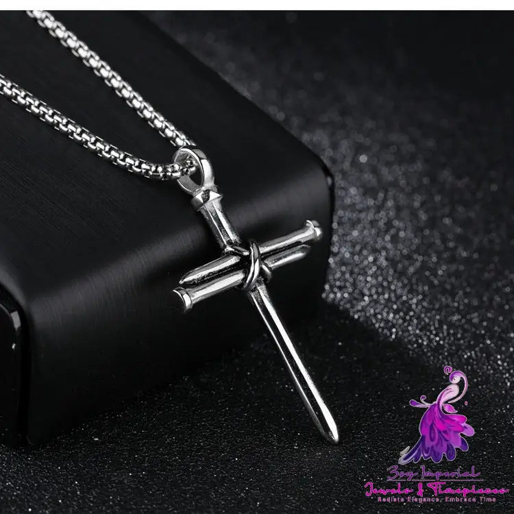 Men’s Titanium Steel Cross Pendant