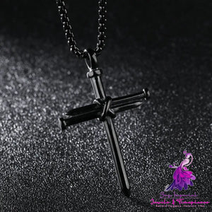 Men’s Titanium Steel Cross Pendant