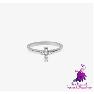 Cross Ring With Diamond And Zirconia For Men