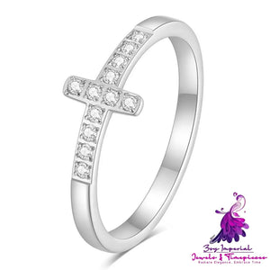 Titanium Steel Cross Ring