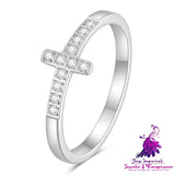 Titanium Steel Cross Ring