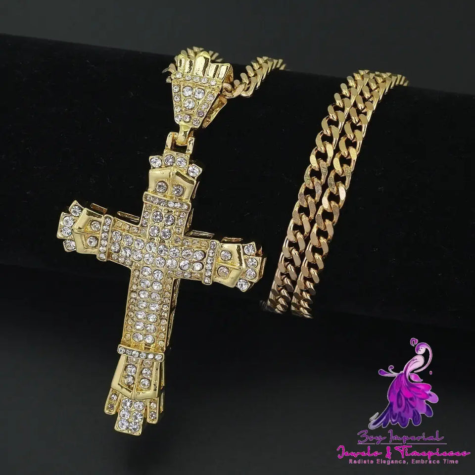 Hip Hop Cross Pendant Necklace