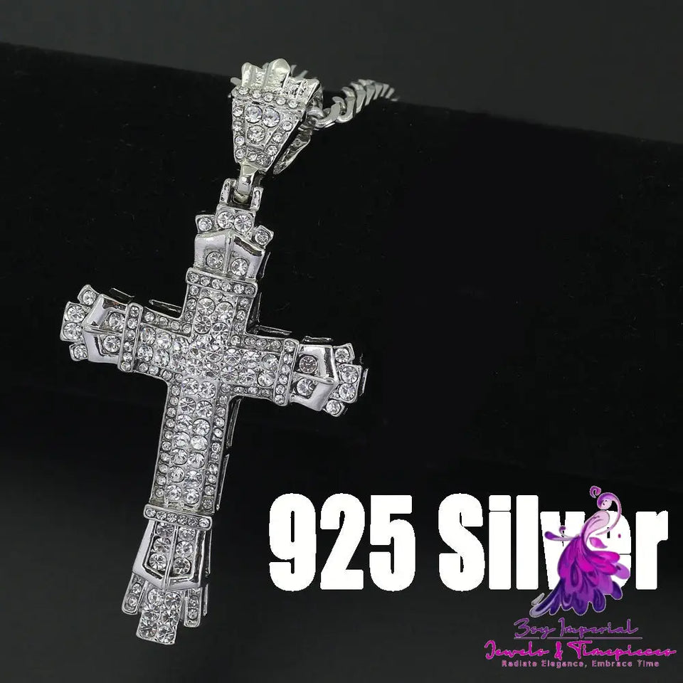 Hip Hop Cross Pendant Necklace