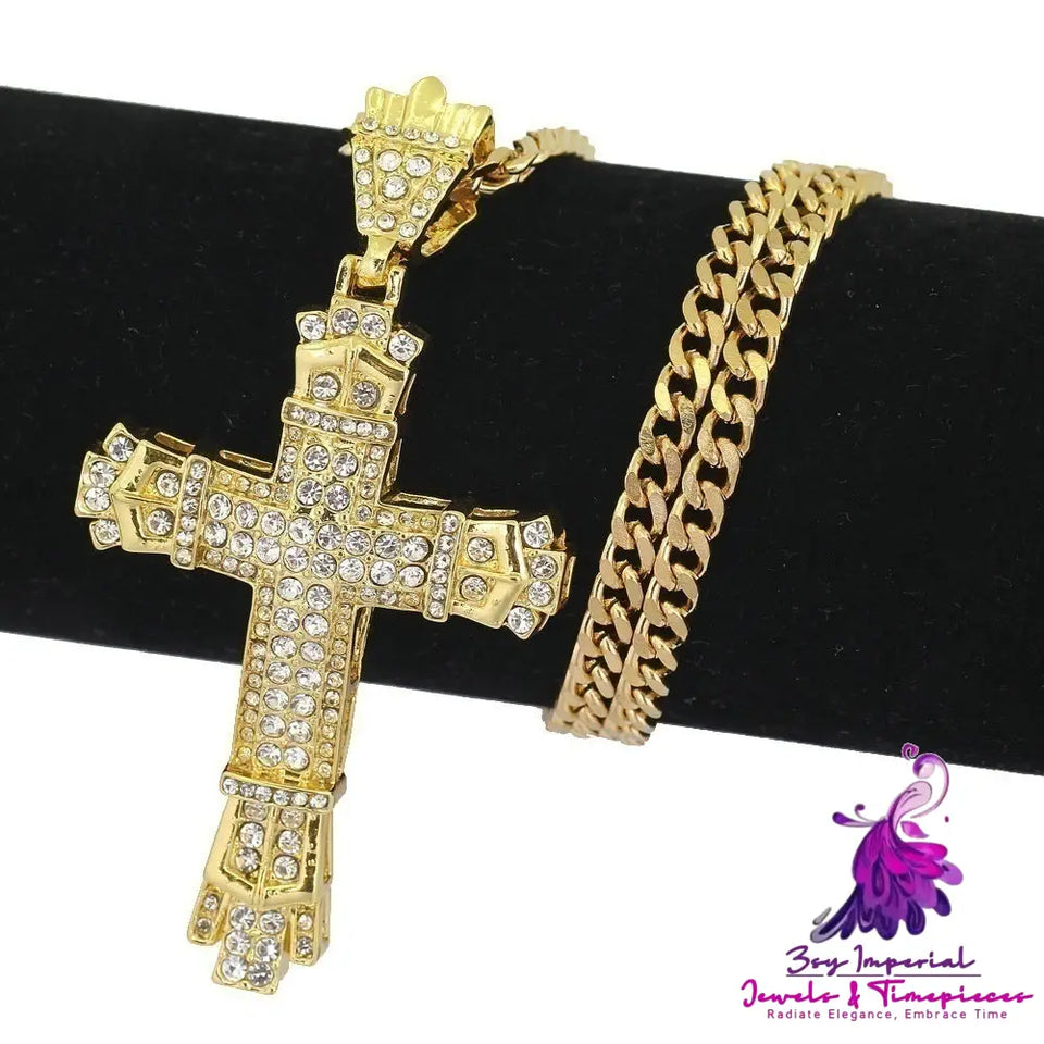 Hip Hop Cross Pendant Necklace