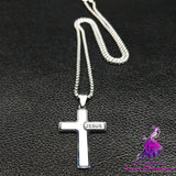 Popular Titanium Steel Cross Pendant Snake Bones Chain