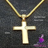 Popular Titanium Steel Cross Pendant Snake Bones Chain