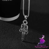 Men’s Vintage Cross Sword Punk Pendant Necklace