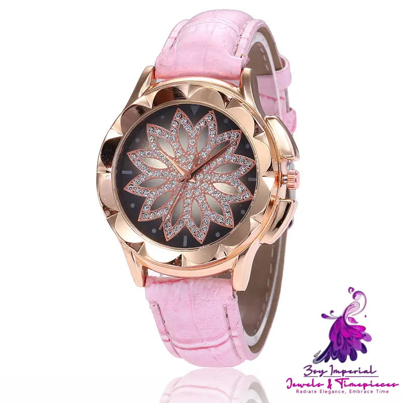 Rhinestone Cross Rose Gold Watch