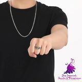 Vintage Cross Wings Ring for Men