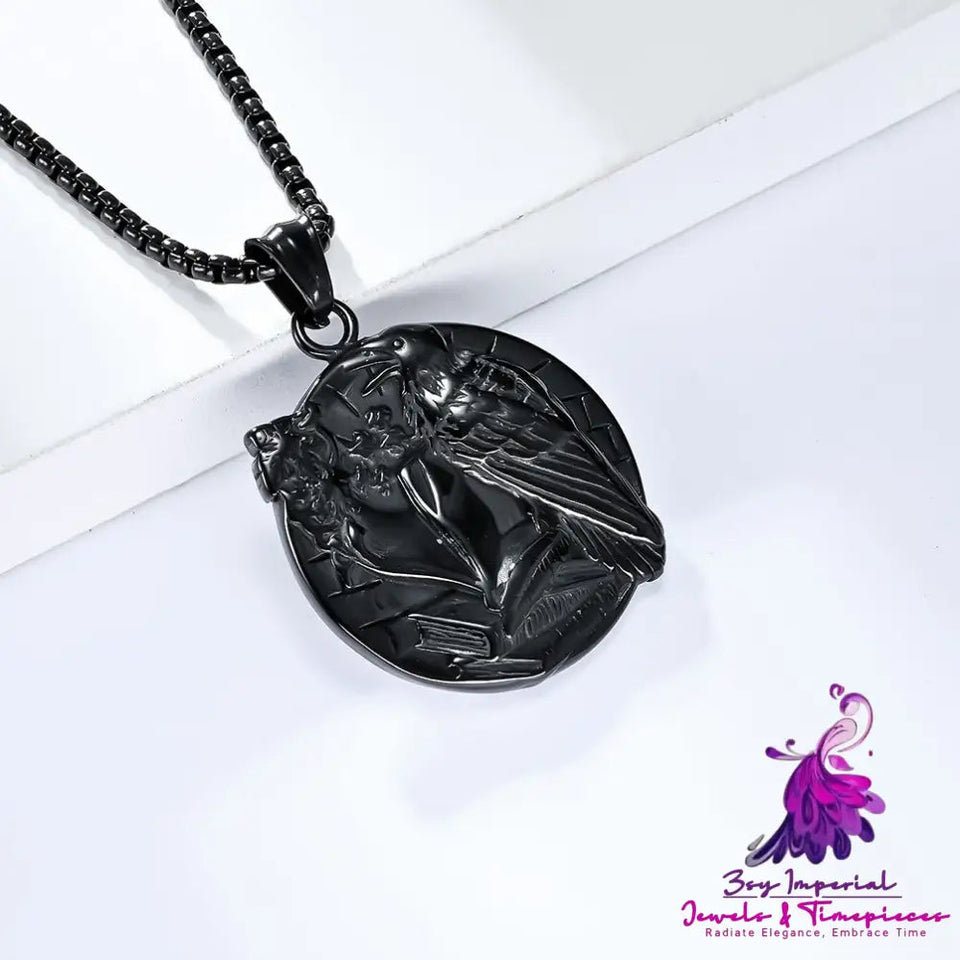 Crow Titanium Steel Necklace