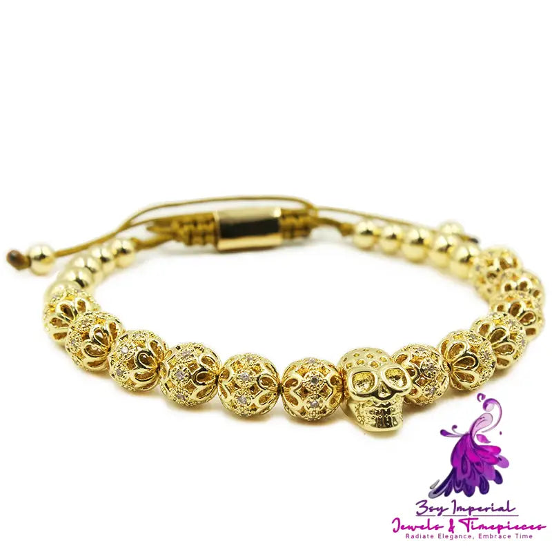 Crown Charm Zircon Bracelet