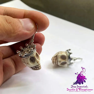 Exaggerated Gothic Crown Earrings