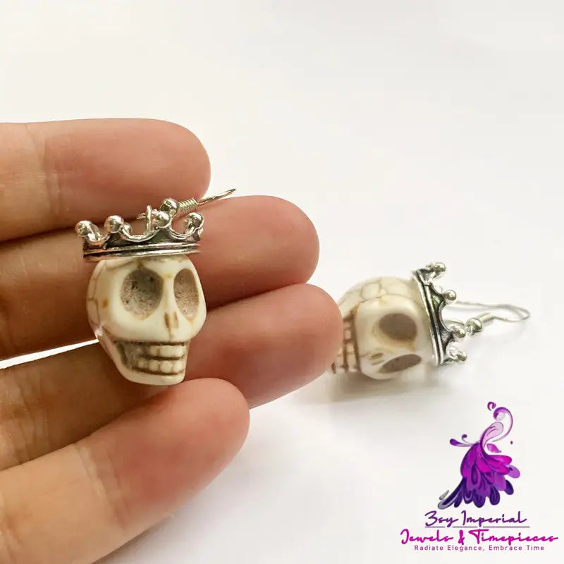 Exaggerated Gothic Crown Earrings