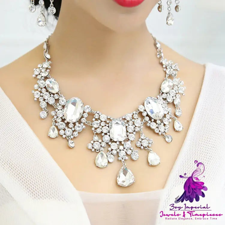 Big Crystal Bridal Jewelry Set