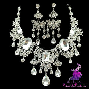 Big Crystal Bridal Jewelry Set