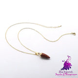 Crystal Bullet Faceted Pendant Necklace