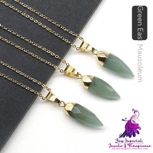 Crystal Bullet Faceted Pendant Necklace