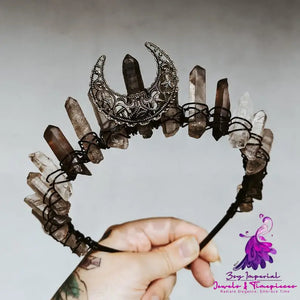 Crystal Tiara Natural Stone Hairpiece