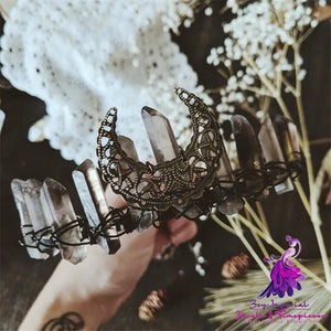 Crystal Tiara Natural Stone Hairpiece