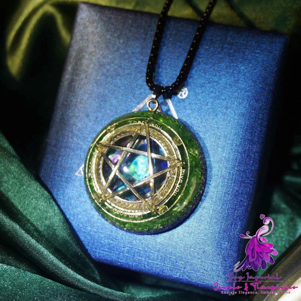 Crystal Pendant Pentagram Necklace For Men And Women