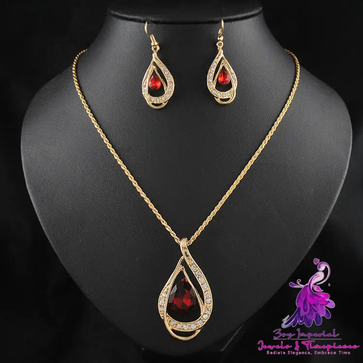 Double Drop Crystal Jewelry Set