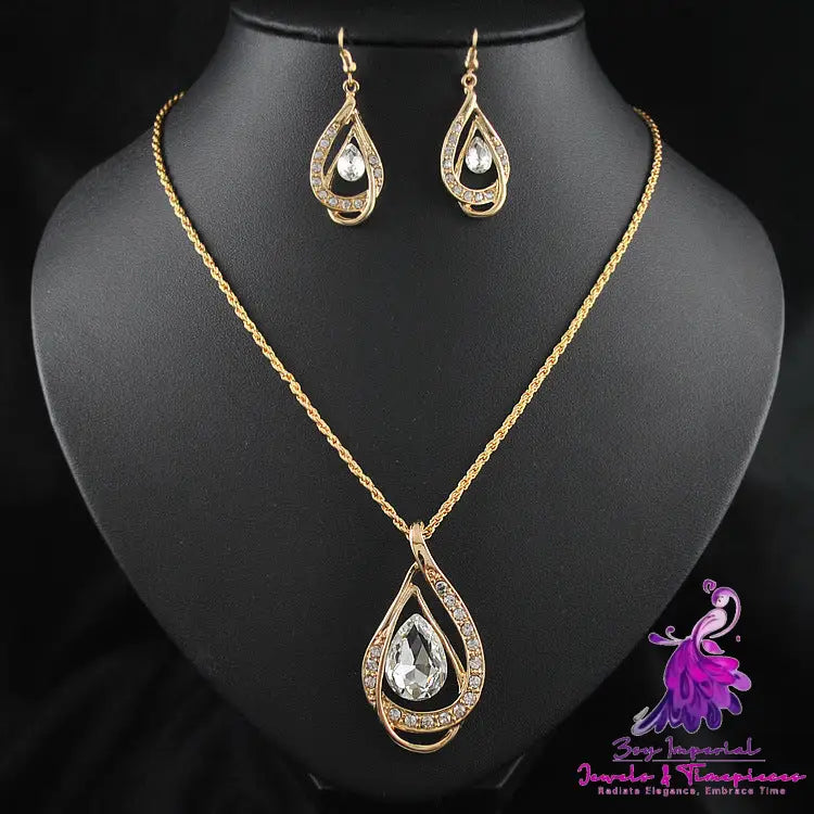 Double Drop Crystal Jewelry Set