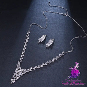 Dress Accessories Fashion Simple Crystal Necklace Set