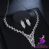 Dress Accessories Fashion Simple Crystal Necklace Set