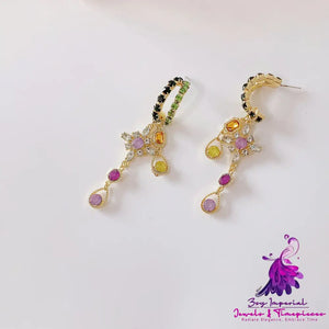 Half Round Crystal Earrings