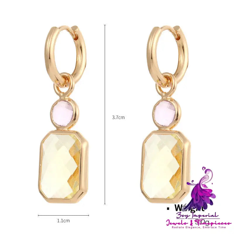 Crystal Gold Plated Earrings