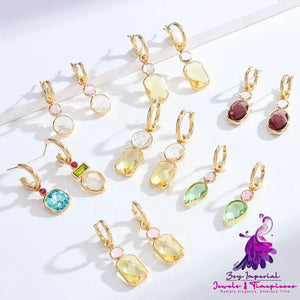 Crystal Gold Plated Earrings