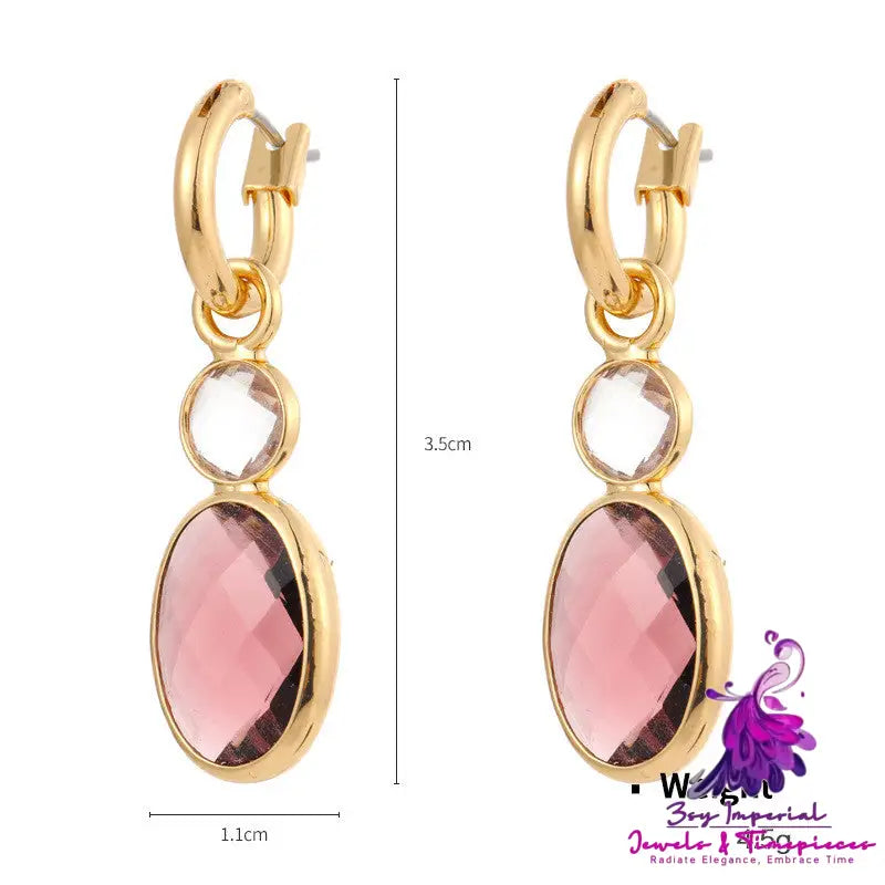 Crystal Gold Plated Earrings