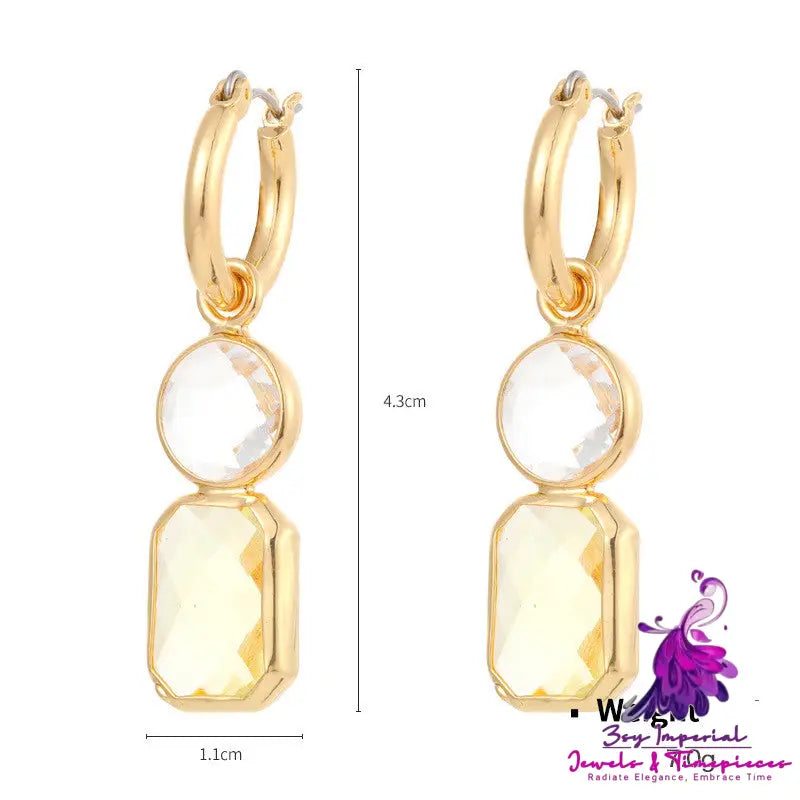 Crystal Gold Plated Earrings