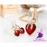 Crystal Zircon Heart Earrings